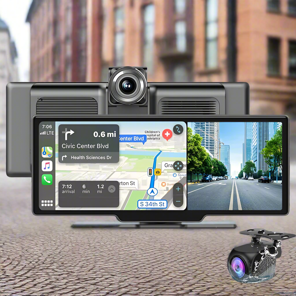 10.26'' Dash Cam 4K Car Mirror Video Player