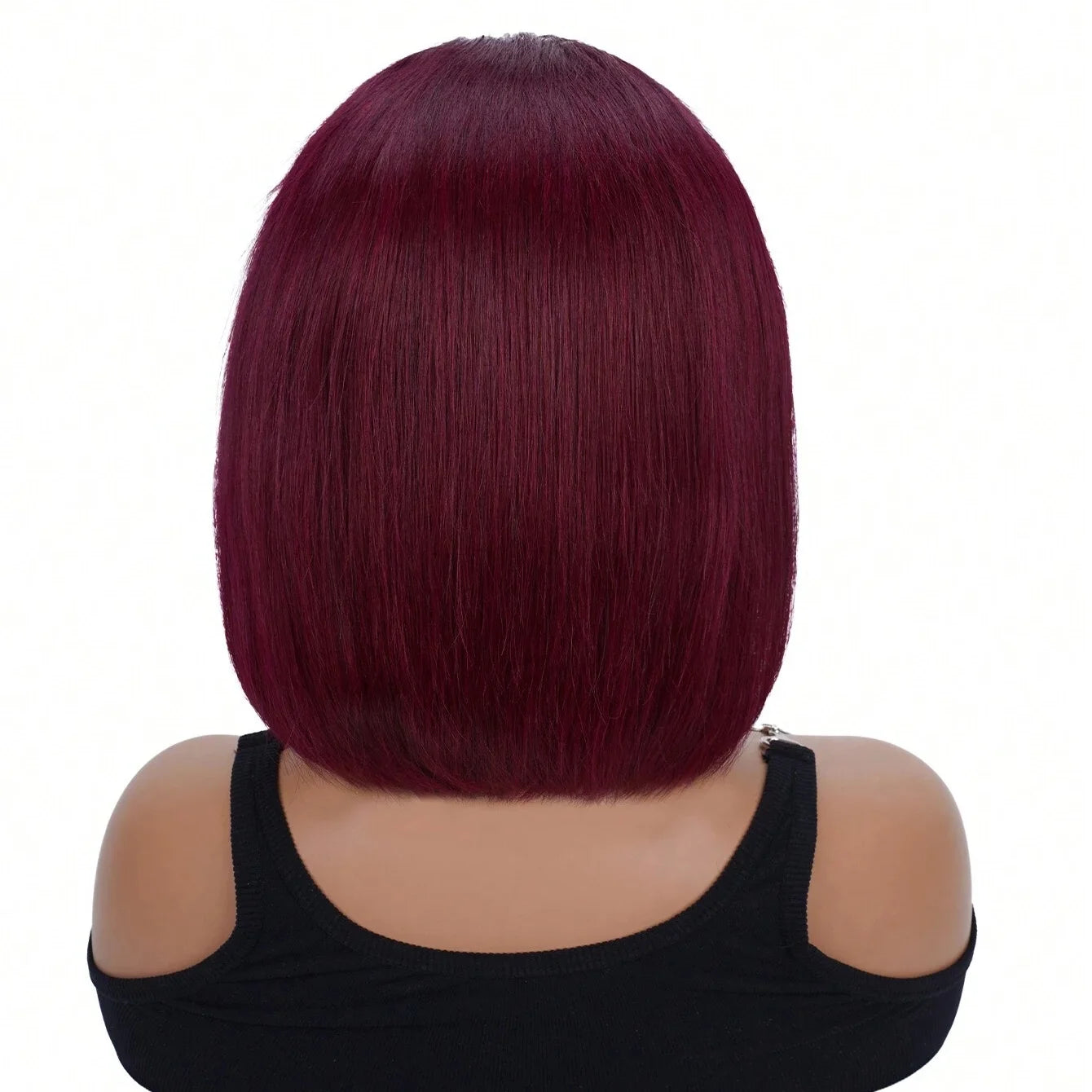 7x5 Glueless Wig Human Hair 99J Burgundy 13x4 Bob Straight