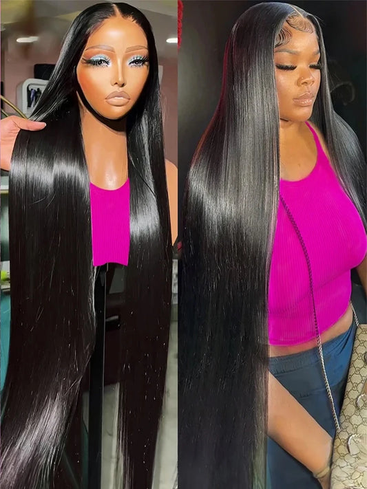 Straight Glueless 13x4 Lace Front Wigs Pre Cut Lace Human Hair Wigs