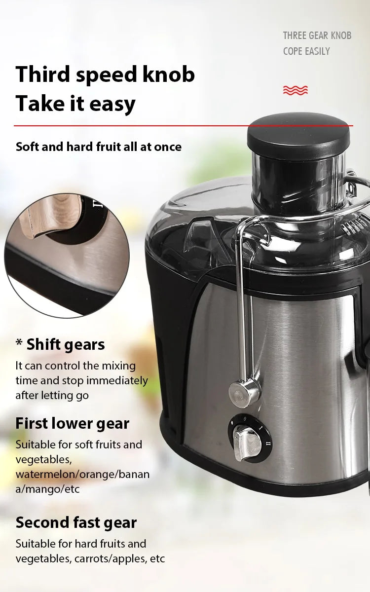 Electric Juicer 400W Stainless Steel Centrifugal