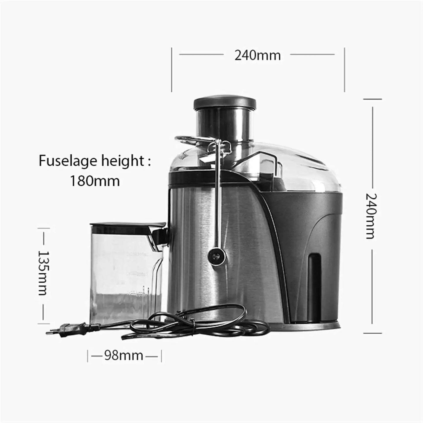 Electric Juicer 400W Stainless Steel Centrifugal