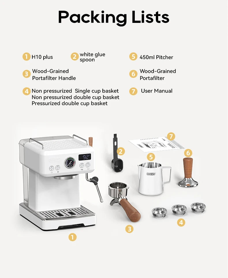 HiBREW Semi Automatic Espresso Coffee Machine