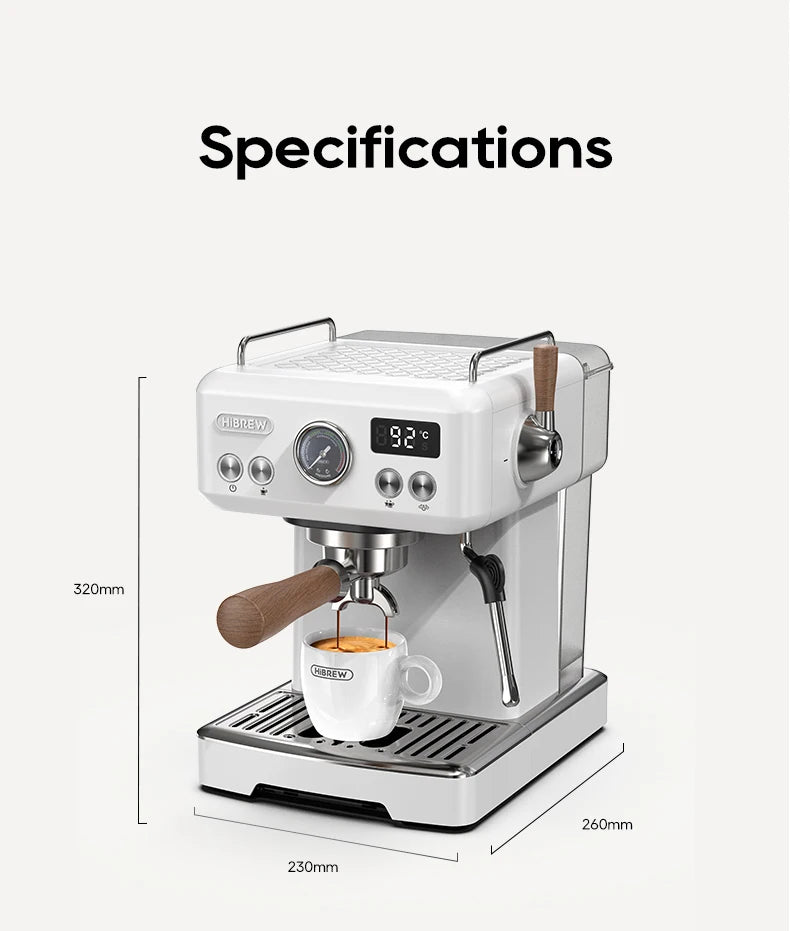 HiBREW Semi Automatic Espresso Coffee Machine