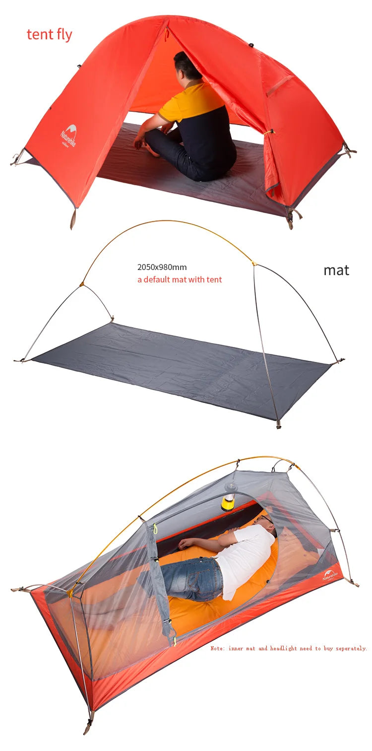 Naturehike Cycling Tent 1 Person Ultralight Backpacking Tent