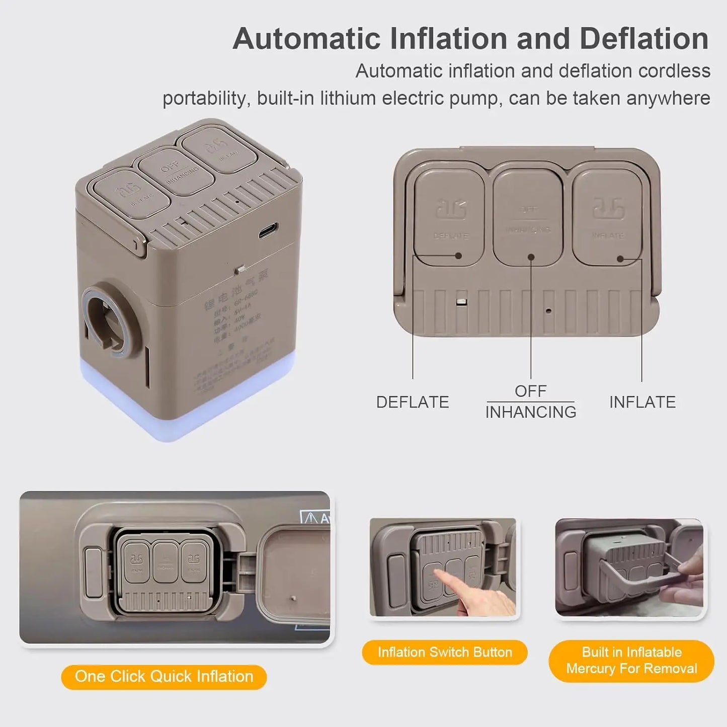 Air Mattress Queen With Built In Pump,Newly Cordless