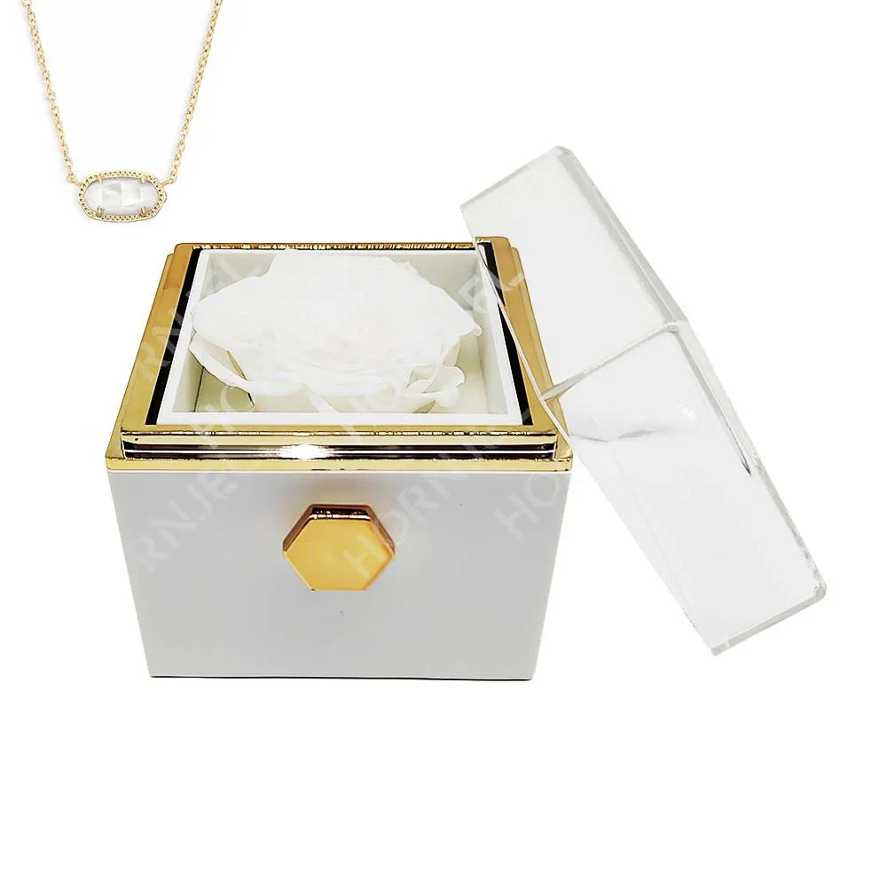 Eternal Rose Jewelry gift box Necklace presents a unique gift