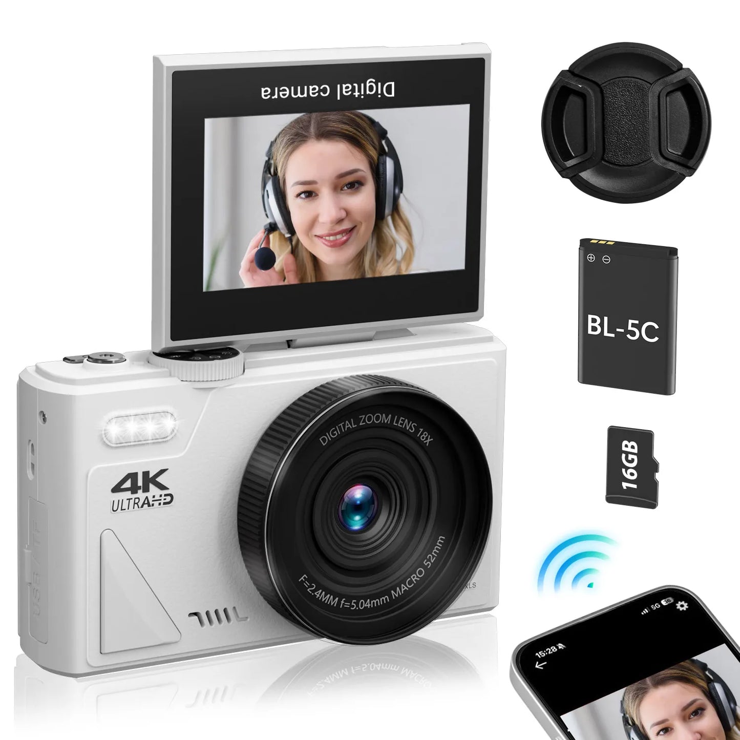 4K Digital Camera for Photography