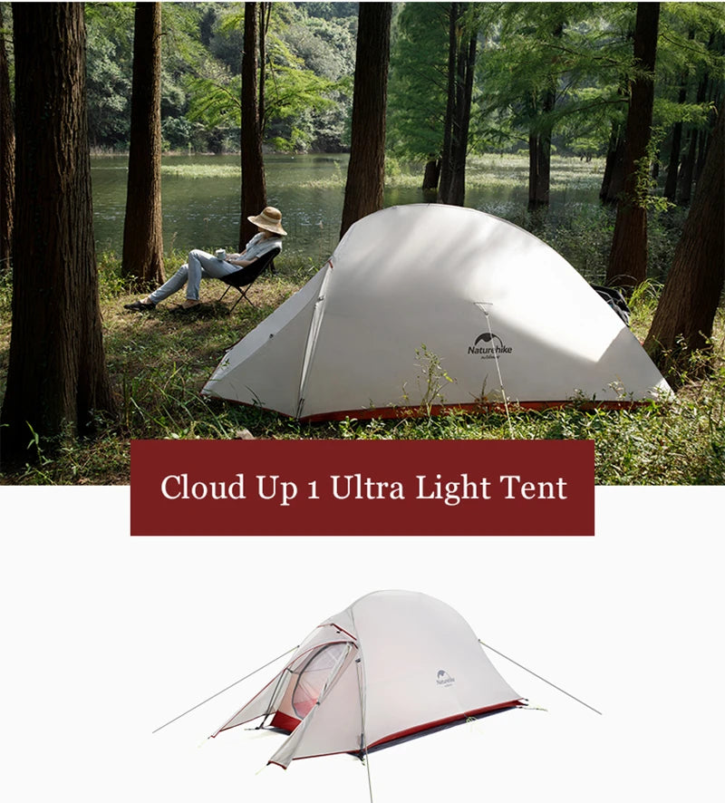 Nature Hike Outdoor Tent 3 Person 210T/ 20D Silicone Fabric Double-layer