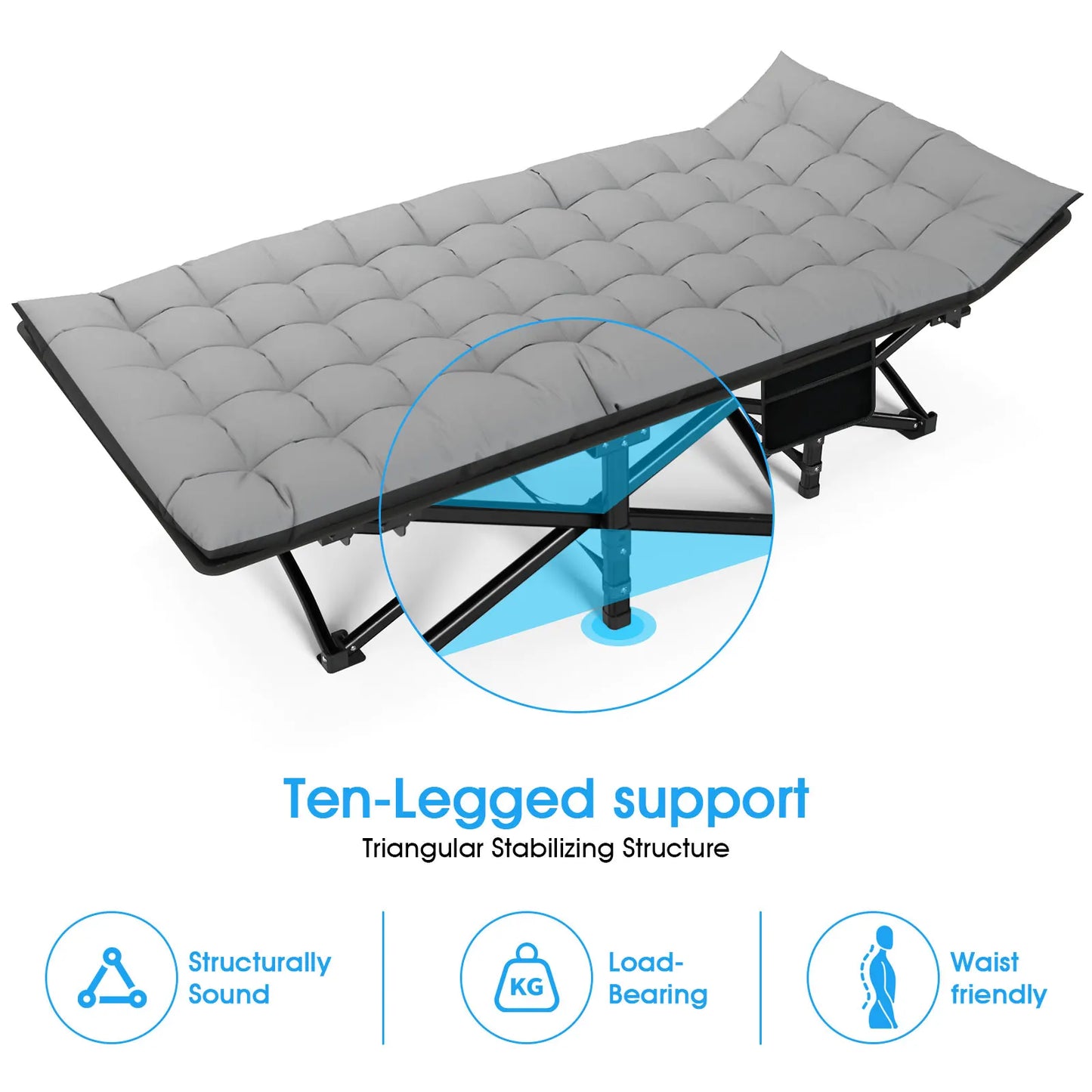 Portable Heavy Duty Outdoor Camping Bed for Adults