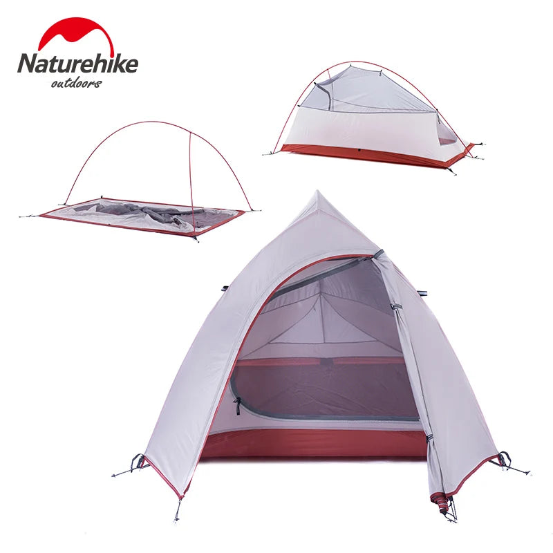 Nature Hike Outdoor Tent 3 Person 210T/ 20D Silicone Fabric Double-layer