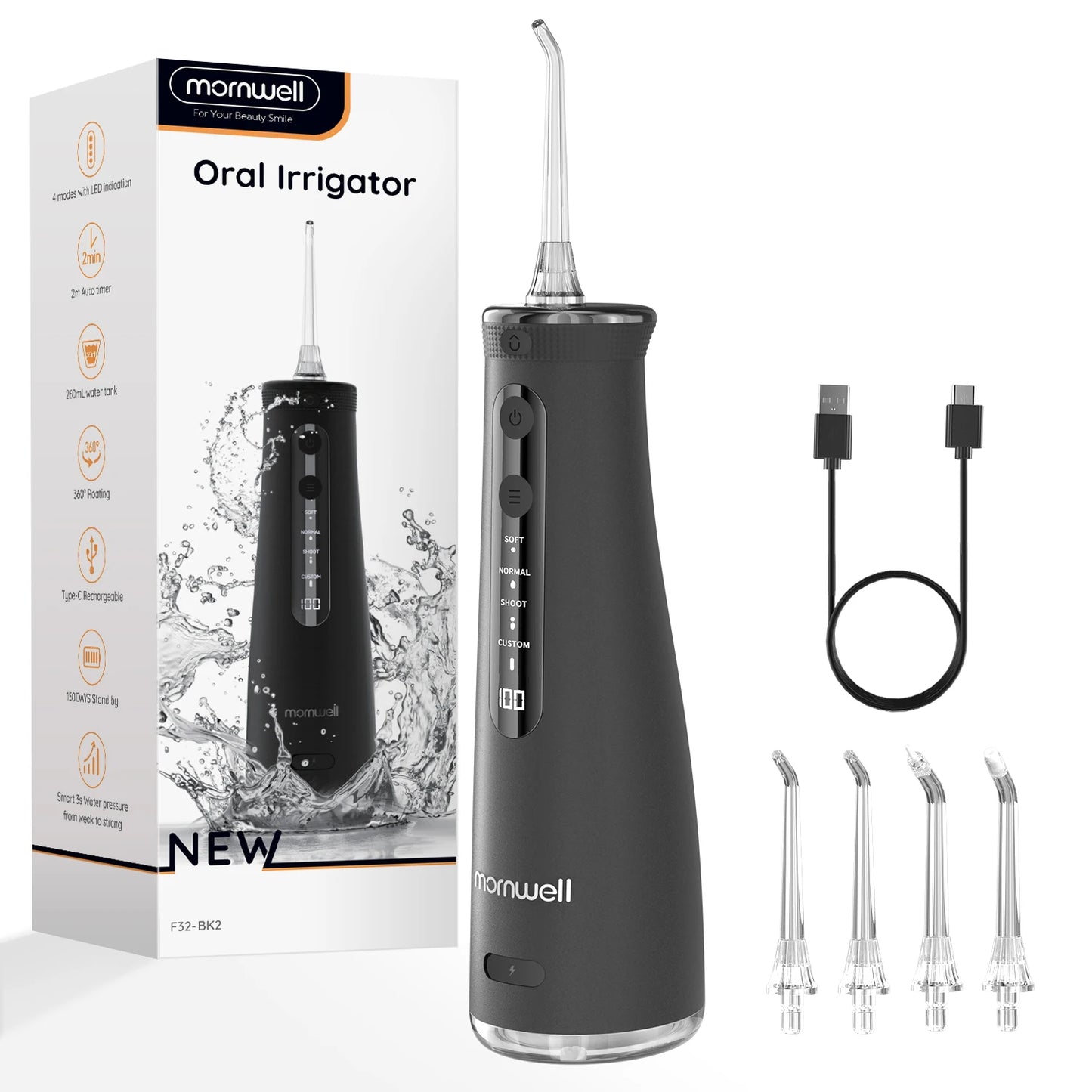 Mornwell F32 Oral Irrigator Dental Teeth Whitening