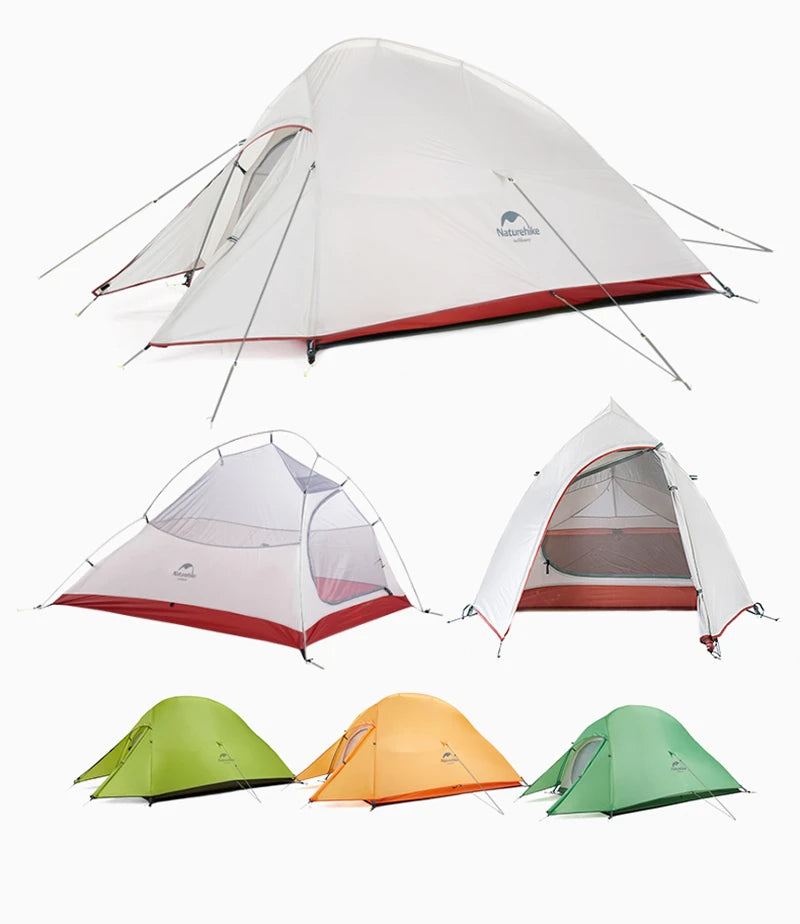 Nature Hike Outdoor Tent 3 Person 210T/ 20D Silicone Fabric Double-layer