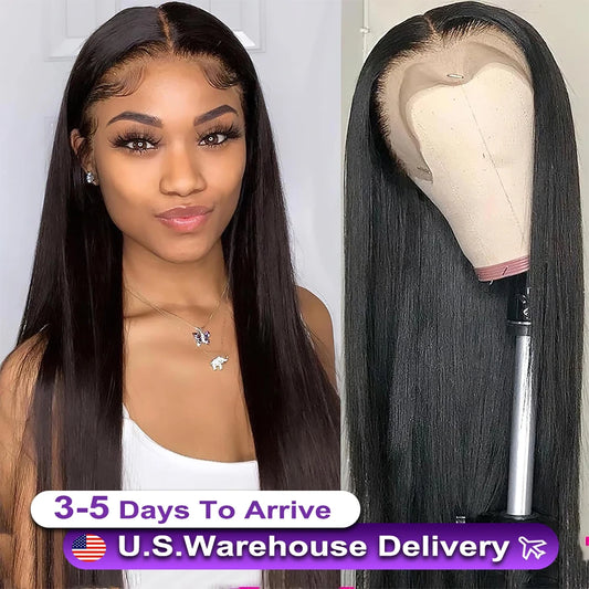 250 Density Lace Frontal Wig Brazilian Straight Human Hair Wig