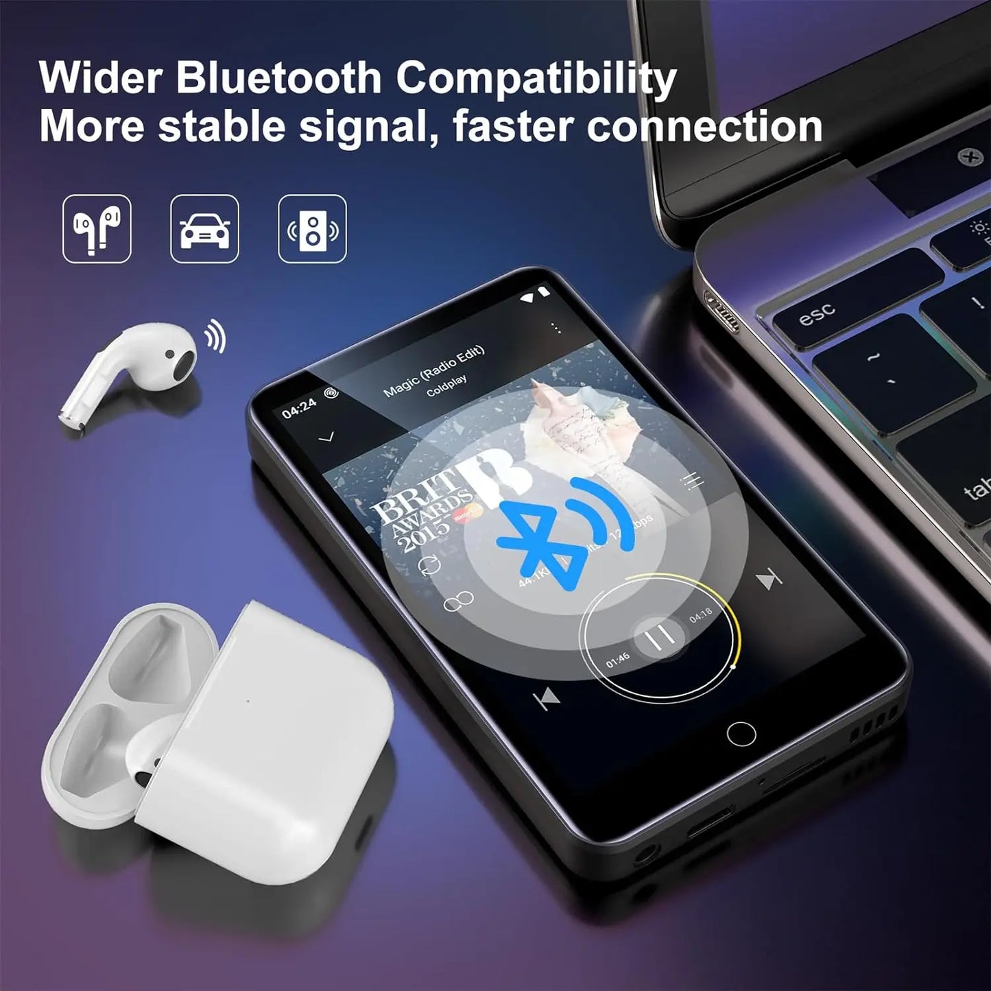 80GB MP3 Player Android 9.0 with Bluetooth and WiFi