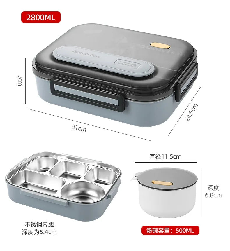 2800ML 316 Stainless Steel Lunch Box