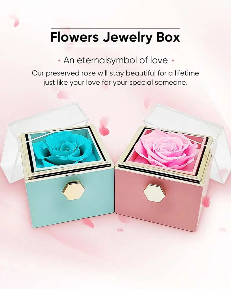 Eternal Rose Jewelry gift box Necklace presents a unique gift