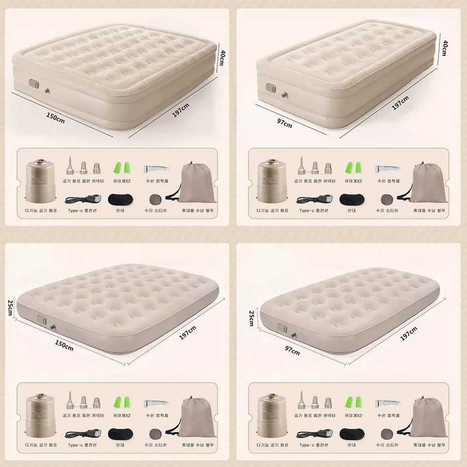 Air Mattress Camping Inflatable Bed Lazy Interior