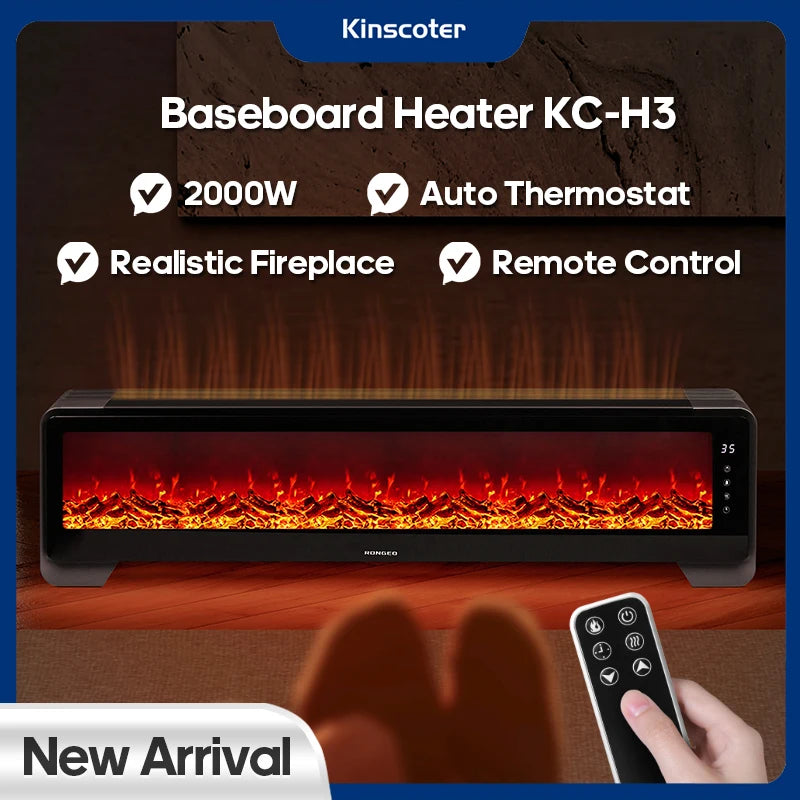 KINSCOTER KR 2000W Baseboard Heater Element Fireplace