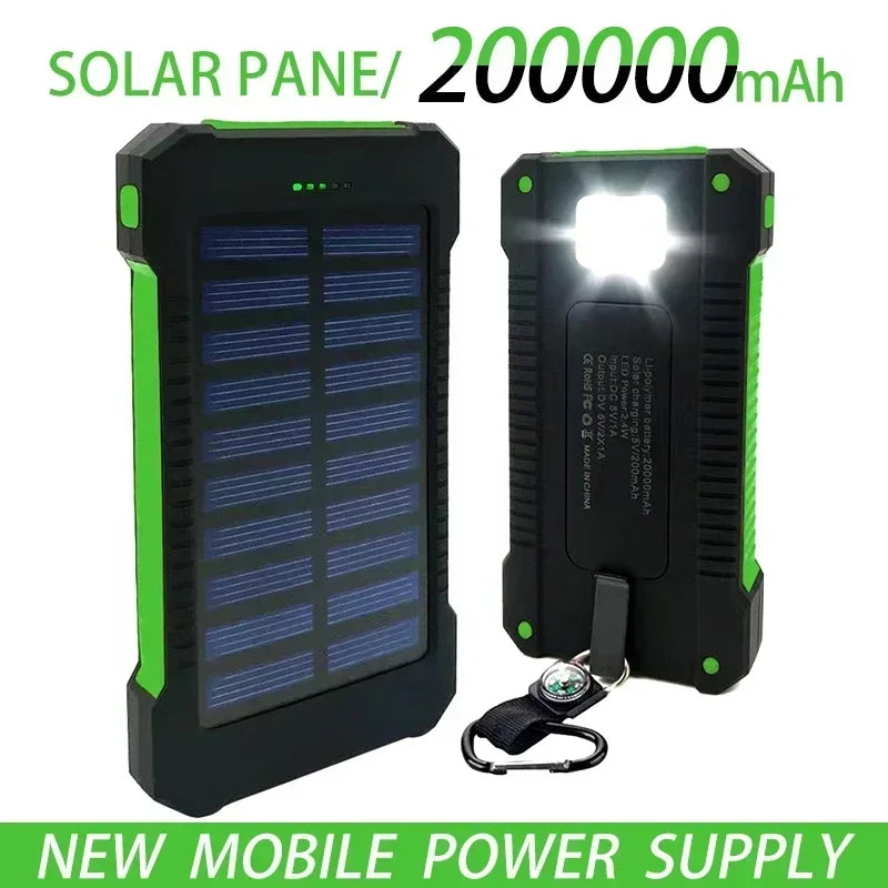 200000mAh Portable Solar Power Bank