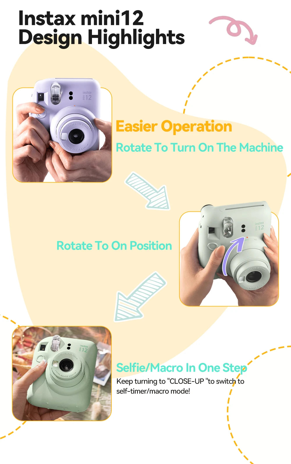 Original Fujifilm Instax Mini 12 Instant Camera Film