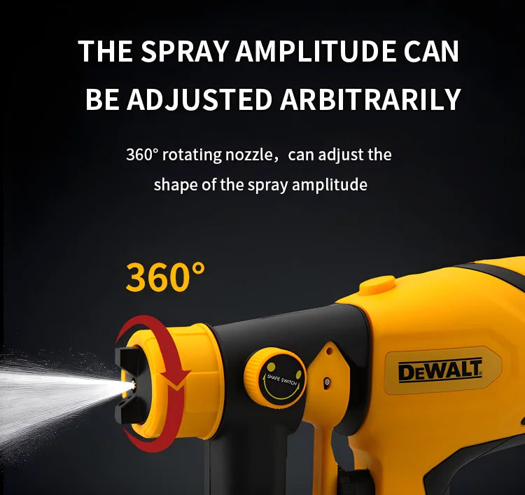 Dewalt 20V Battery 1000ML Cordless Electric Spray Gun High Power Paint Sprayer