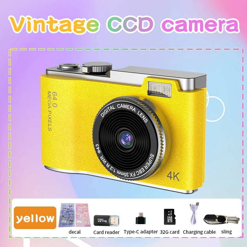 Digital Camera 4K 64MP Photography Camera