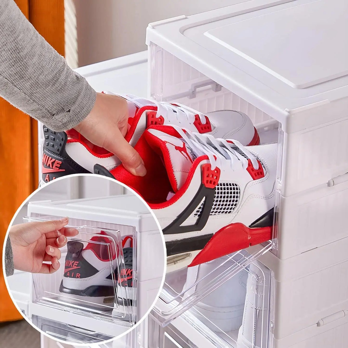 3/6 Layers Foldable Shoes Storage Box