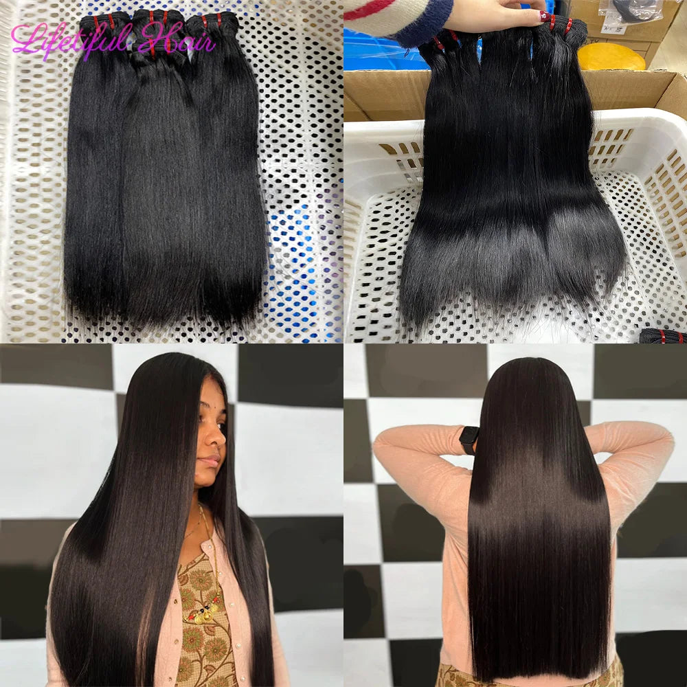 15A Double Drawn Hair Bundles Straight Vietnamese Raw Hair Bundles