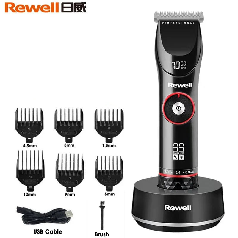 Rewell F29 Hair Clipper Mens Beard Face Body Trimmer Professional Cordless