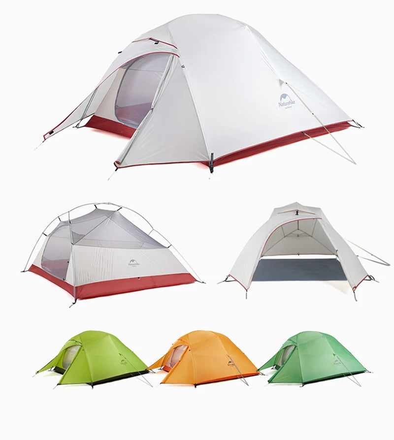 Nature Hike Outdoor Tent 3 Person 210T/ 20D Silicone Fabric Double-layer