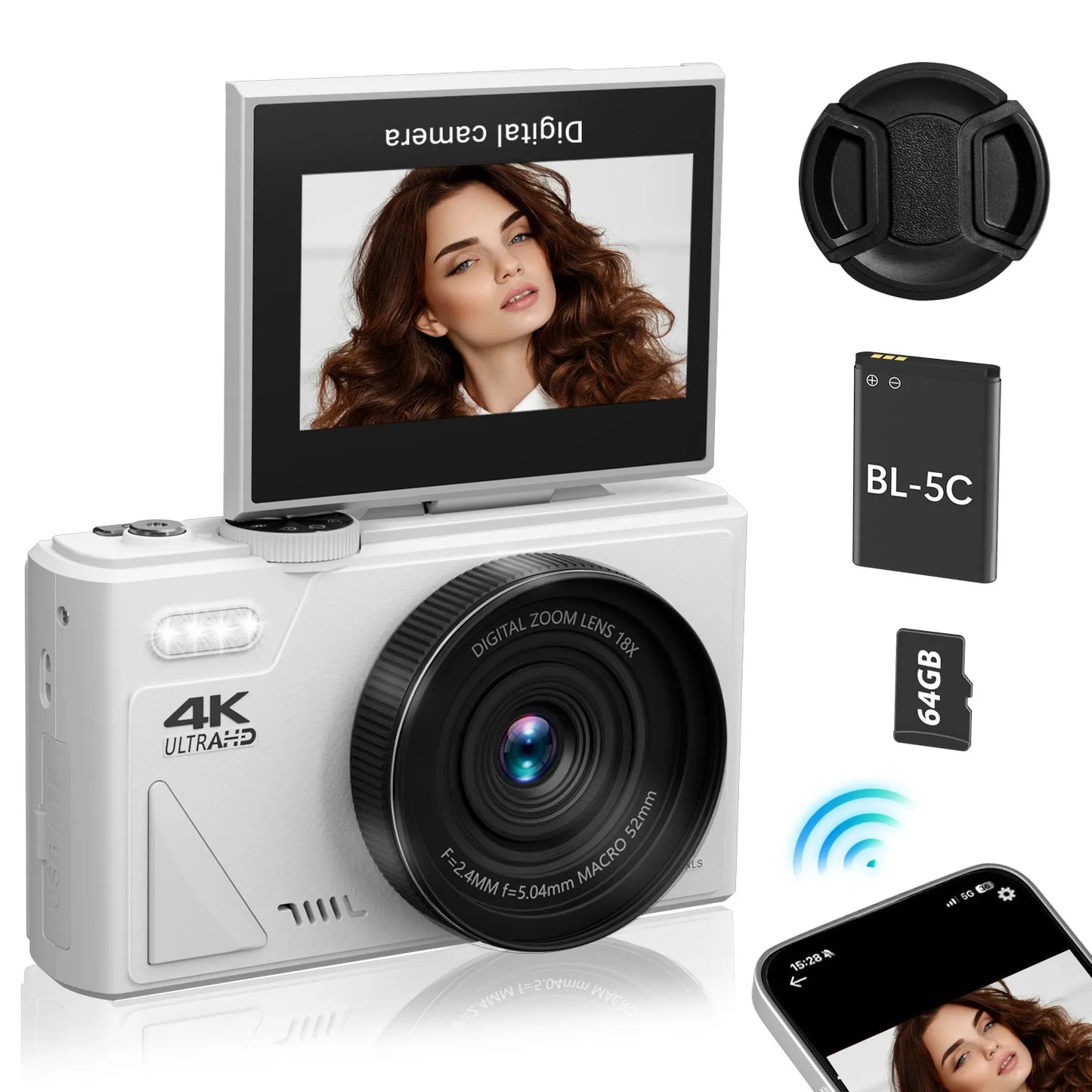 4K Digital Camera for Photography