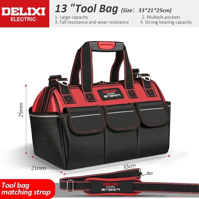 DELIXI ELECTRIC Tool Bag,Multifunctional Waterproof Bag