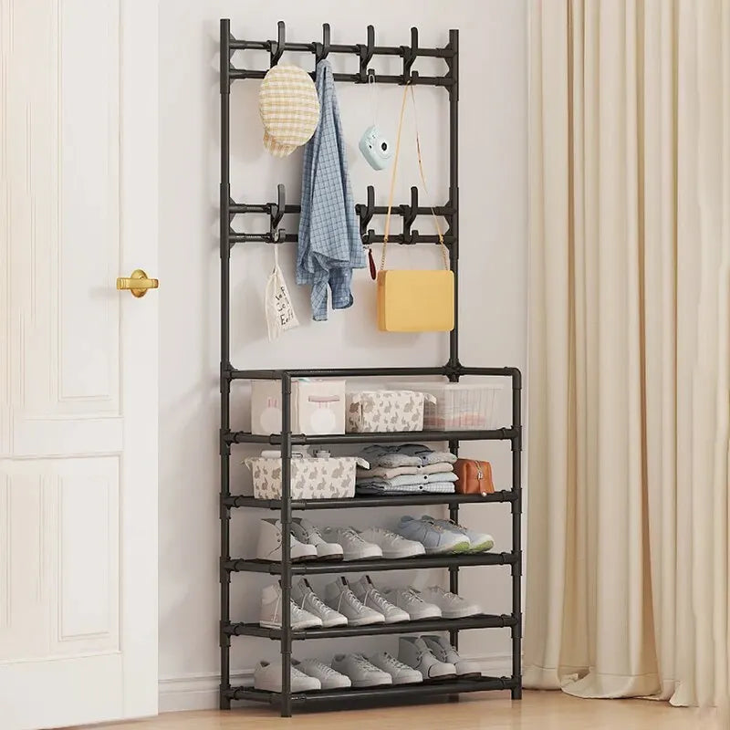 Black Five Layer Shoe Rack