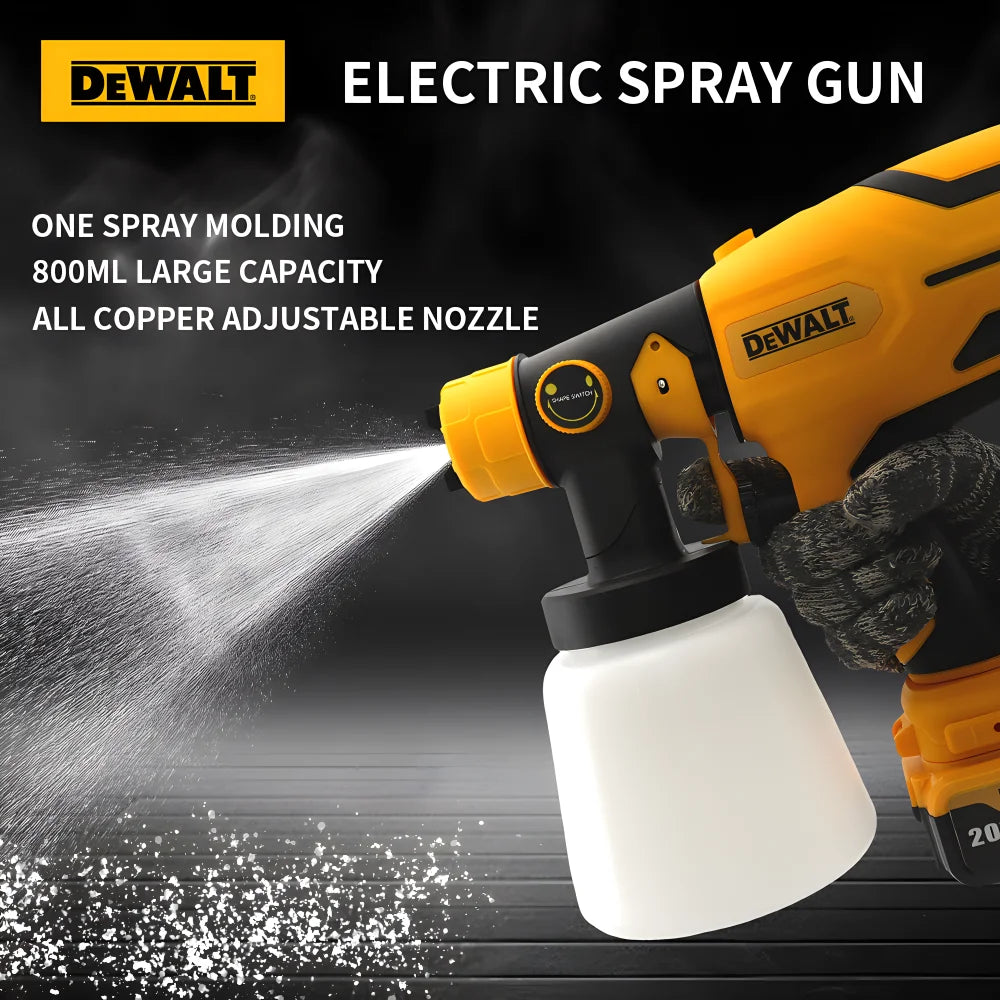 Dewalt 20V Battery 1000ML Cordless Electric Spray Gun High Power Paint Sprayer