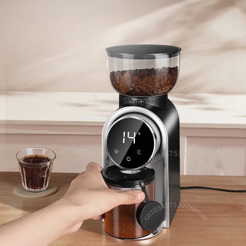 Italian Coffee Bean Grinder Adjustable Coarseness Smart Screen