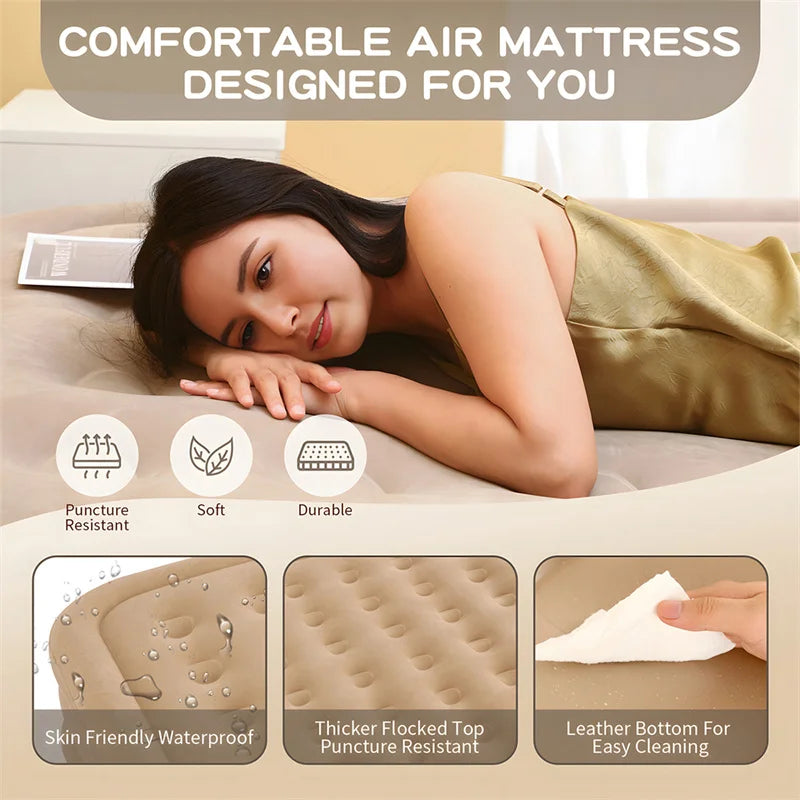 Air Mattress Camping Inflatable Bed Lazy Interior