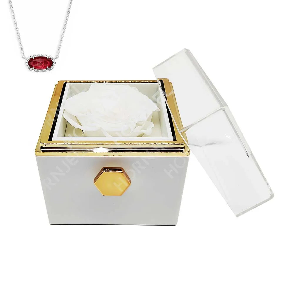 Eternal Rose Jewelry gift box Necklace presents a unique gift