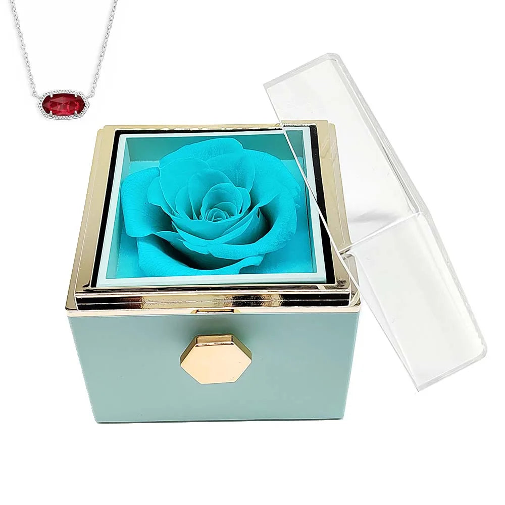 Eternal Rose Jewelry gift box Necklace presents a unique gift