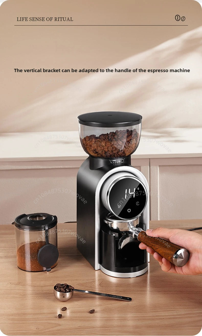 Italian Coffee Bean Grinder Adjustable Coarseness Smart Screen