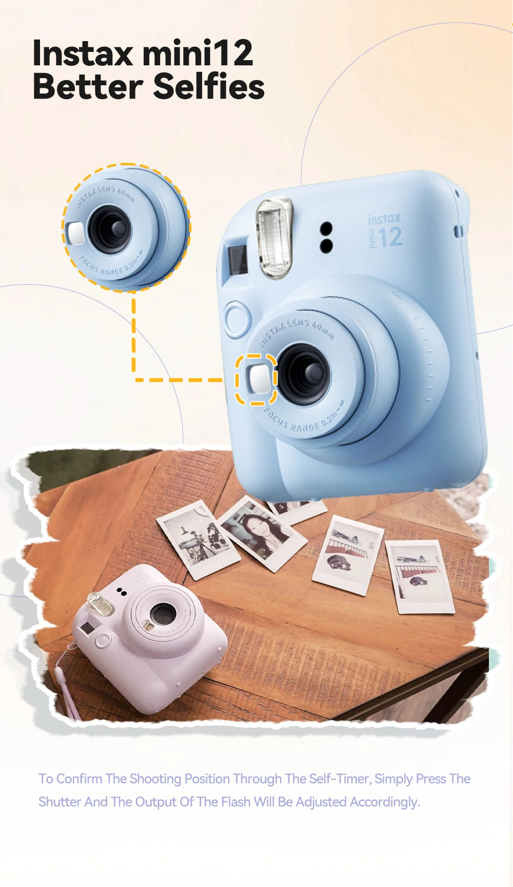 Original Fujifilm Instax Mini 12 Instant Camera Film