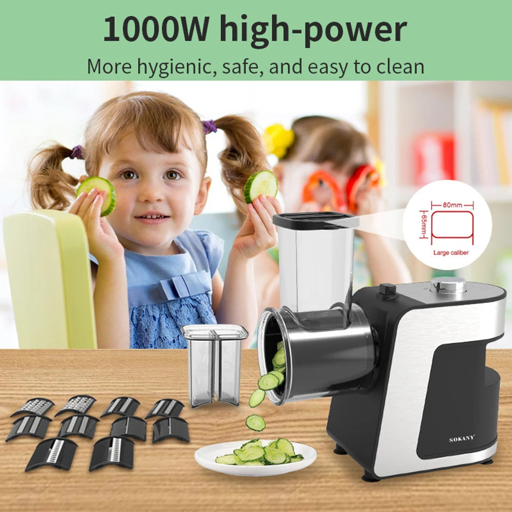 Household Kitchen Vegetable Slicer, Vegetable And Fruit Slicer, Stainless Steel Blade, Safe And Portable Kitchen Helper 5-in-1