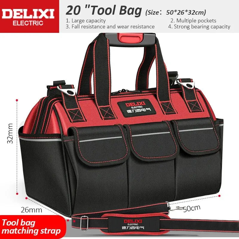 DELIXI ELECTRIC Tool Bag,Multifunctional Waterproof Bag