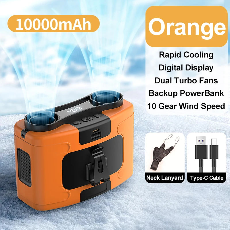 10000mAh Portable Outdoor Waist Fan