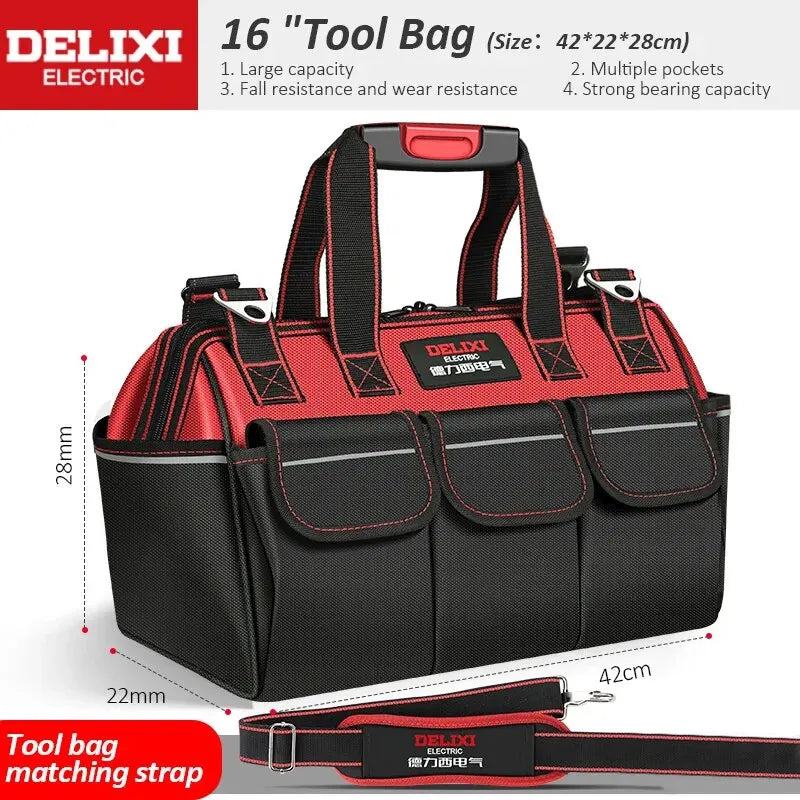 DELIXI ELECTRIC Tool Bag,Multifunctional Waterproof Bag