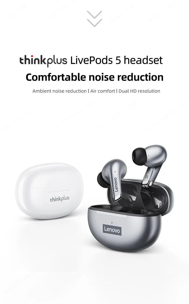 Choice Lenovo LP5 Wireless Bluetooth Earbuds HiFi