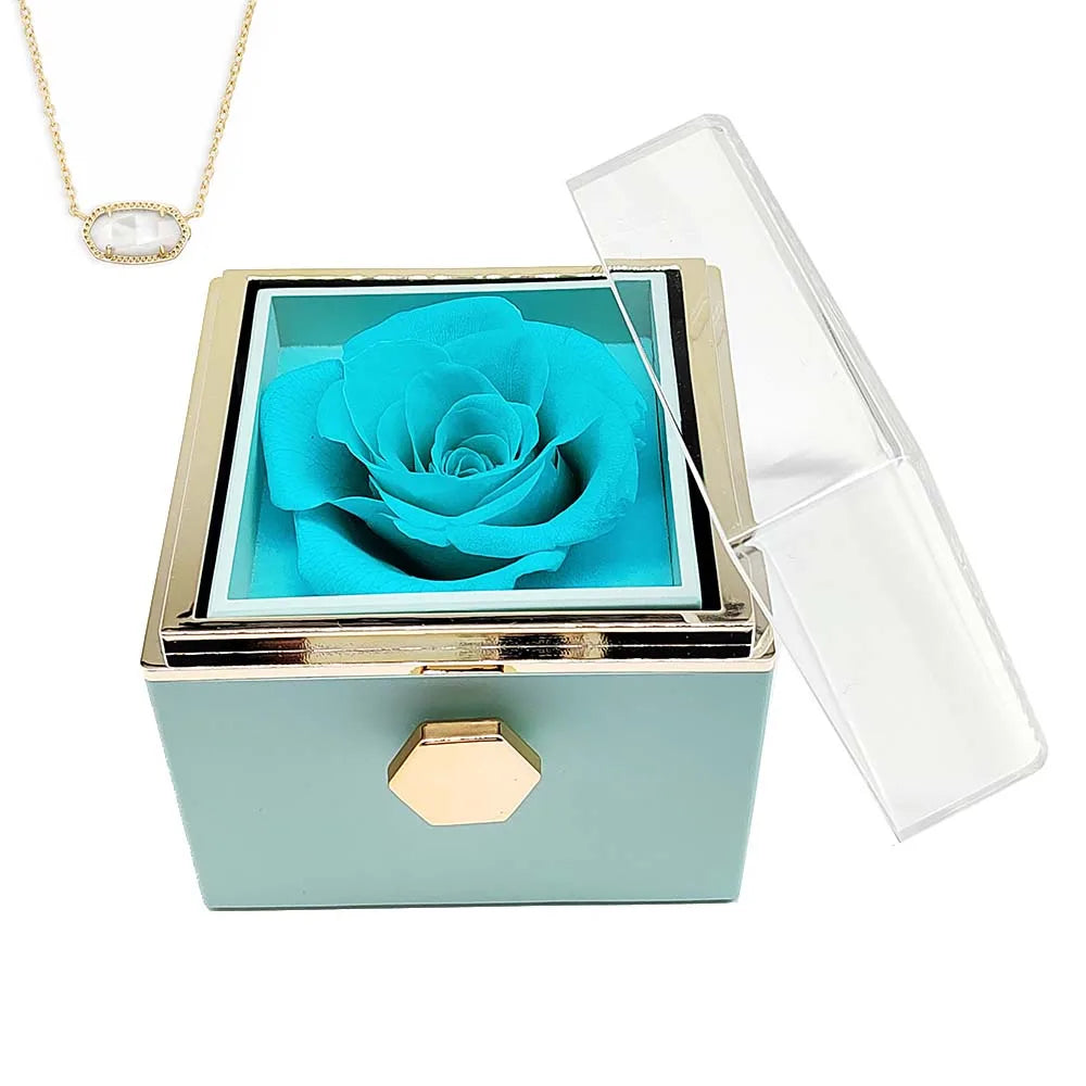 Eternal Rose Jewelry gift box Necklace presents a unique gift