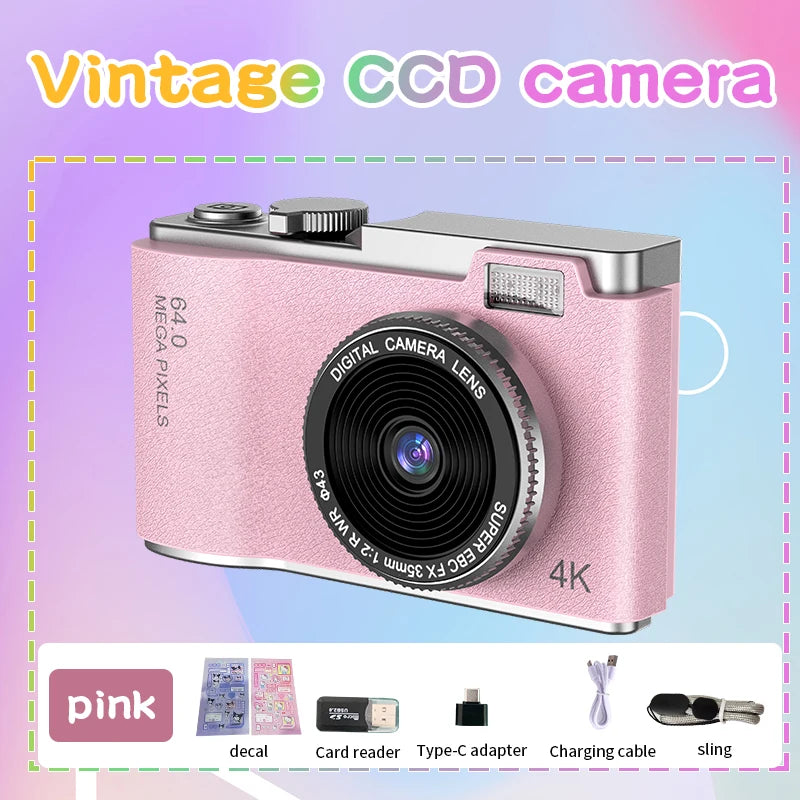 Digital Camera 4K 64MP Photography Camera