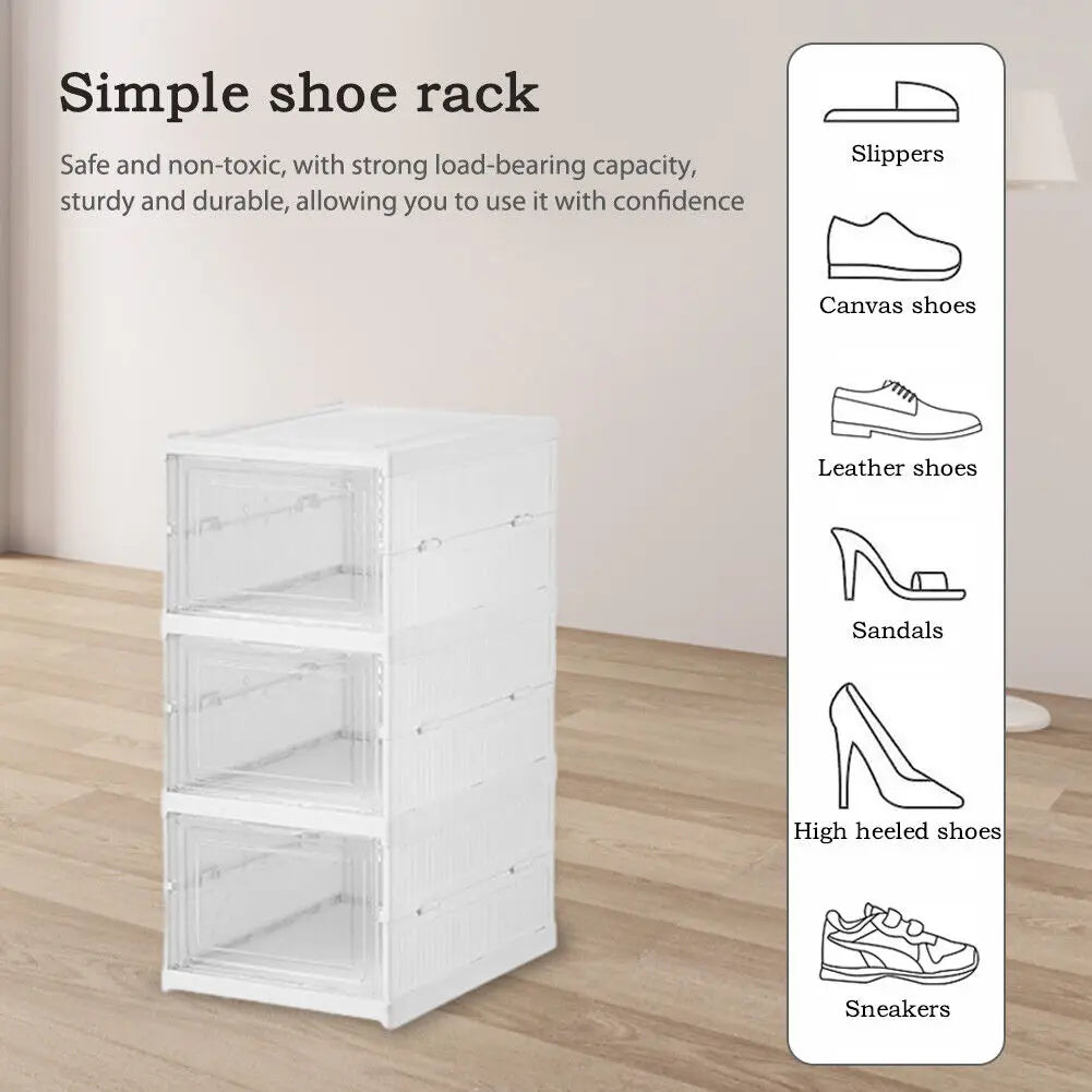 3/6 Layers Foldable Shoes Storage Box