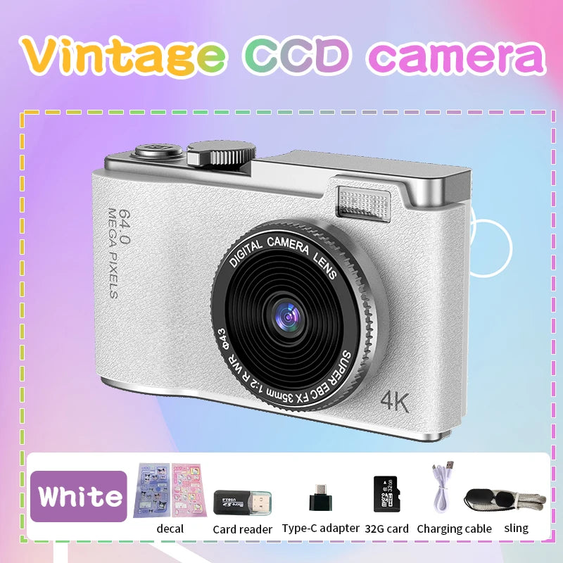 Digital Camera 4K 64MP Photography Camera