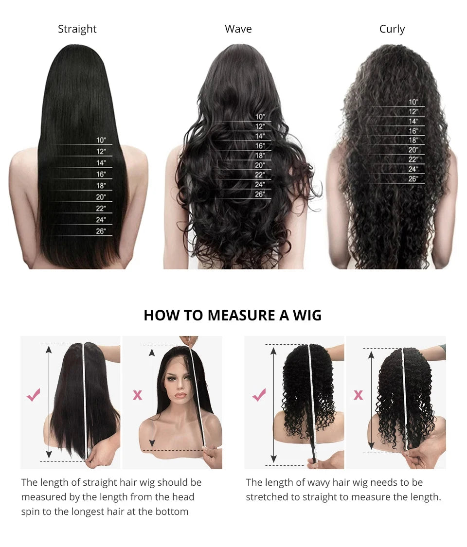 Straight Glueless 13x4 Lace Front Wigs Pre Cut Lace Human Hair Wigs